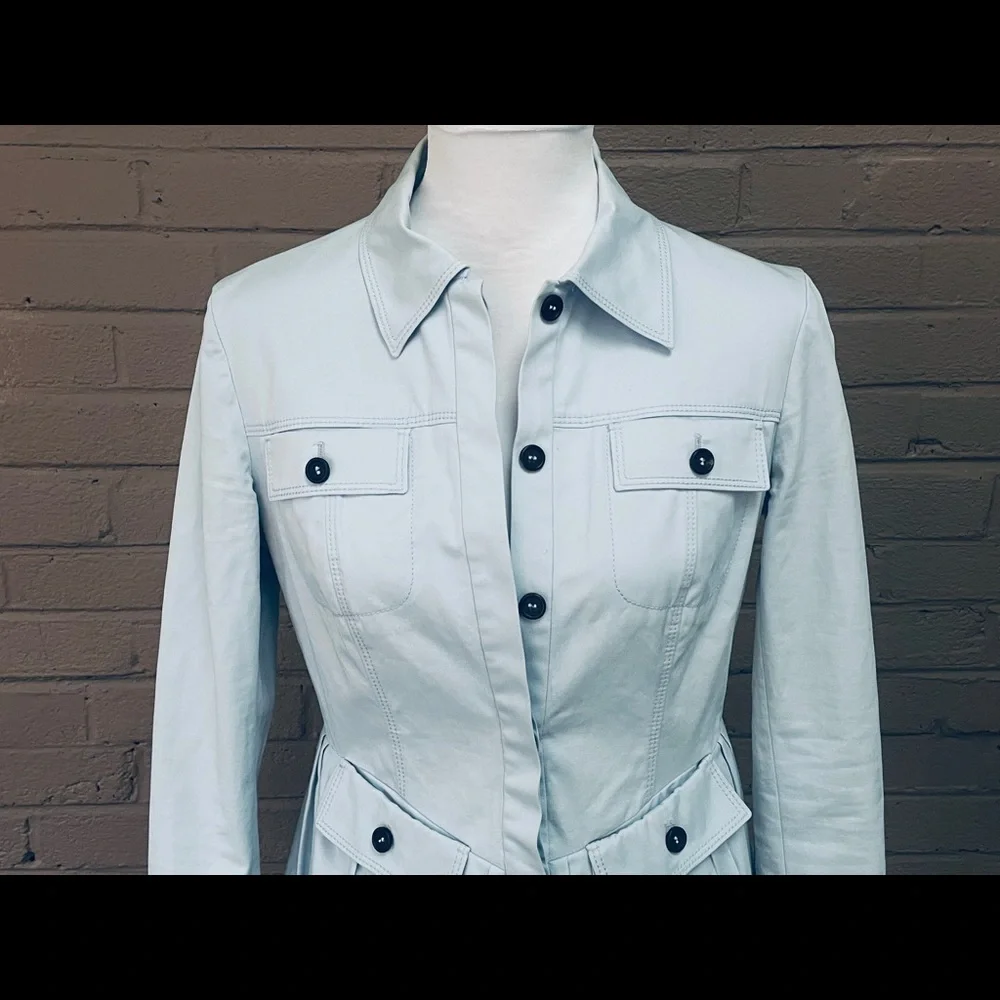 Miu Miu Light Blue Peplum Jacket